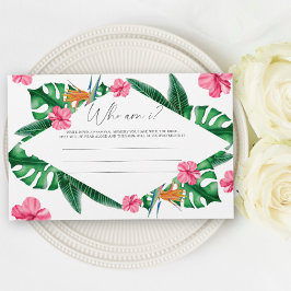 Tropisk blommigt handflatan - Vem är jag som spela Brevpapper
