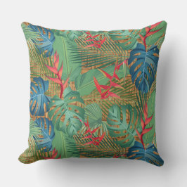 Tropisk Blommigt Kudde