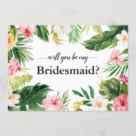 Tropisk Blommigt Lövs.. kommer du att bli min Brid Inbjudningar
