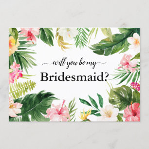 Tropisk Blommigt Lövs.. kommer du att bli min Brid Inbjudningar