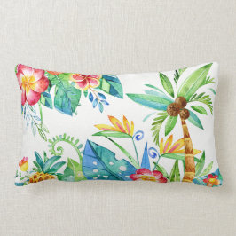 Tropisk blommigt lumbarkudde