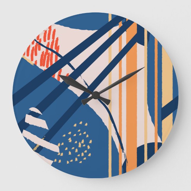 Tropisk Blommigt: Modern rubrik Stor Klocka (Framsida)