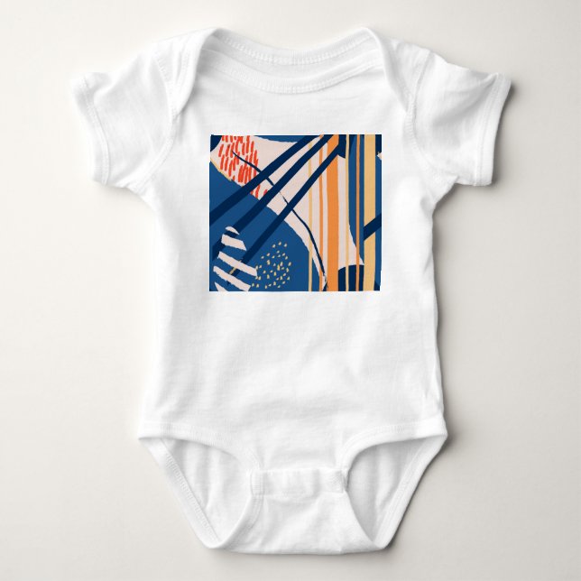 Tropisk Blommigt: Modern rubrik T Shirt (Framsida)