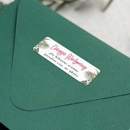 Tropisk Blommigt Modern SommarReturadress Returadress Etikett