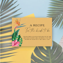 Tropisk blommigt - Mottagare för bruden som ska Tilläggskort