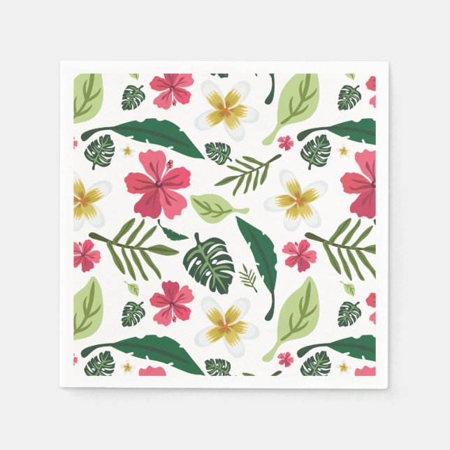 Tropisk Blommigt Pappersservett (Framsidan)