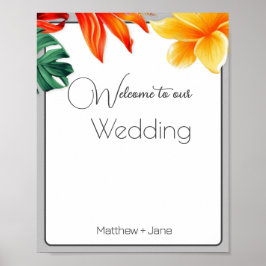 Tropisk blommigt poster