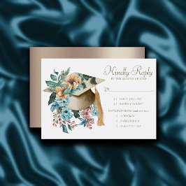 Tropisk Blommigt Studenten Hat och Tassel Party OSA Kort