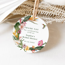 Tropisk Blommigt Utandning Inbjudningskort för möh
