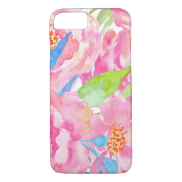 Tropisk Blommigt Vattencolor iPhone Cover Fodral