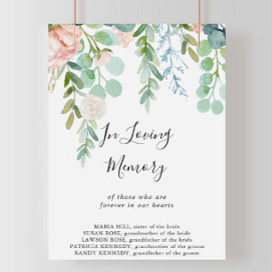 Tropisk Blommigt vid minnessignering för Loving Poster