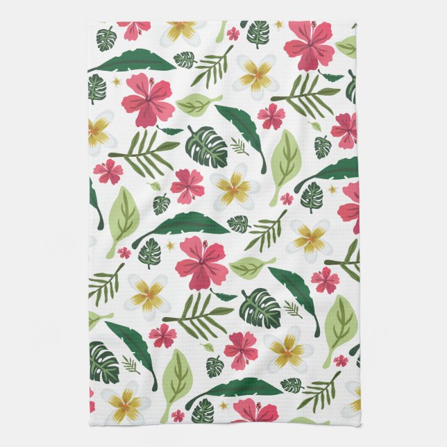Tropisk blomster kökshandduk (Vertikal)