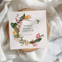 Tropisk blomsterkrans bröllopsdusch