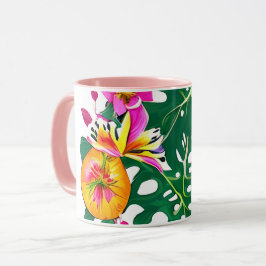 Tropisk blomstermugg: naturens eleganta klunk mugg