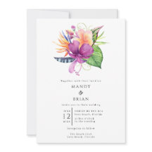 Tropisk blomstrand ö-wedding