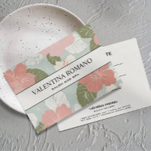 TROPISK BOTANISK Hibiskus Blommor presentkort
