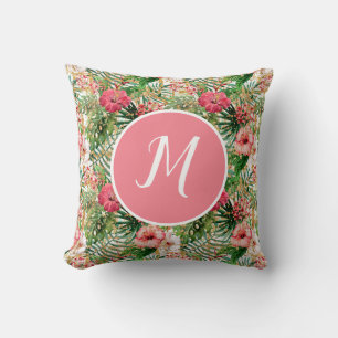 Tropisk Botanisk Monogram Kuddvar Kudde