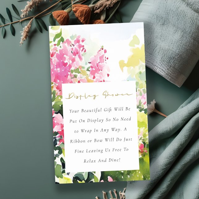 Tropisk Bougainvillea Dsplay Dusch Baby Shower Tilläggskort (Skapare uppladdad)