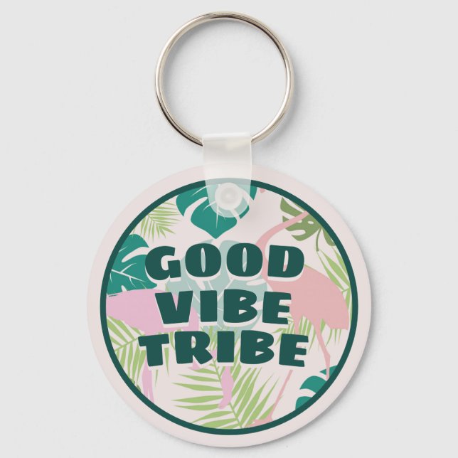 Tropisk Bra Vibe Tribe Positive Energy Nyckelring (Framsida)