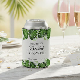 Tropisk Bröllopsfest med grönska Monstera blad