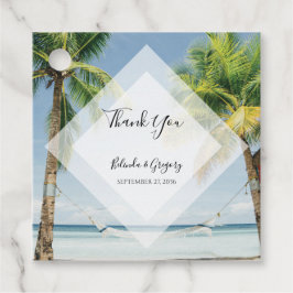 Tropisk bröllopsgåva Handflatan Träd Beach Wedding Gåvor Etiketter