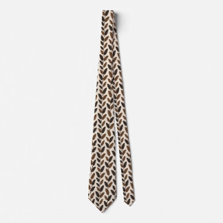 Tropisk Brun Bananalöv Necktie Slips