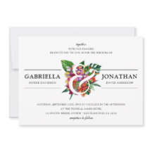 Tropisk bukett & modern typografi | Bröllop