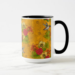 Tropisk bukett och kolibrier 2 mugg