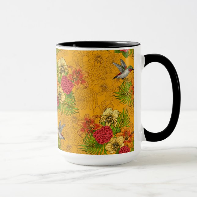 Tropisk bukett och kolibrier 2 mugg (Höger)