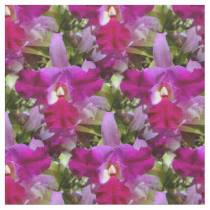 Tropisk Cattleya Orchidblomma Tyg