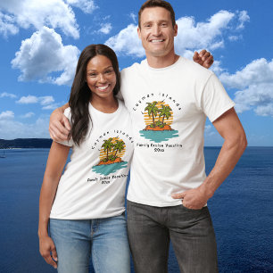 Tropisk Caymankryssning  Solnedgång Orange Anpassa T Shirt