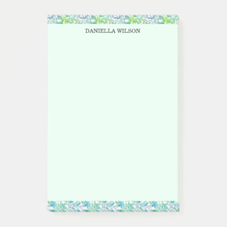 Tropisk Chic Botanisk Blommig Akvarell Anpassad Post-it Block