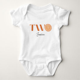 Tropisk Citrus Bebis andra födelsedag Akvarell T Shirt