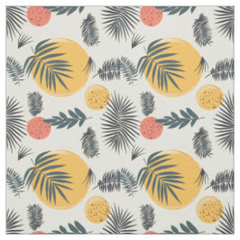 Tropisk Citrus & Palm Sommar mönster Tyg