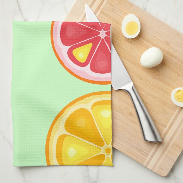 TROPISK Citrus SOMMAR FRUKT Orange citroner Skiva Kökshandduk (Vikt i Fjärdedel)