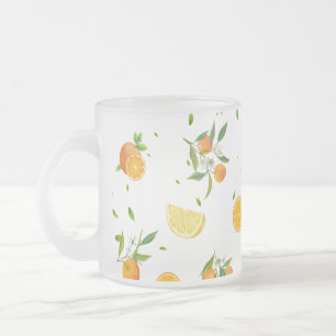 Tropisk citrus SOMMER Orange citron Slice Frostad Glasmugg