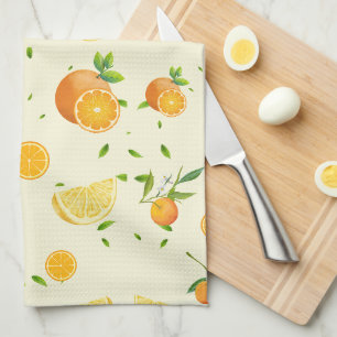 Tropisk citrus SOMMER Orange citron Slice Kökshandduk