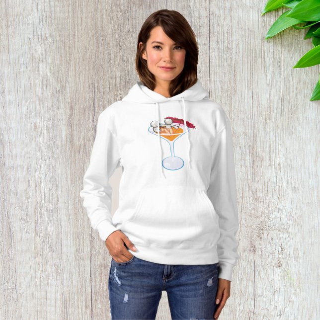 Tropisk Cocktail Martini Glas Tecknad Karaktär T Shirt (Skapare uppladdad)