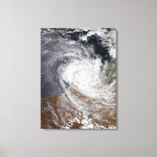 Tropisk Cyclone Billy över Australien Canvastryck