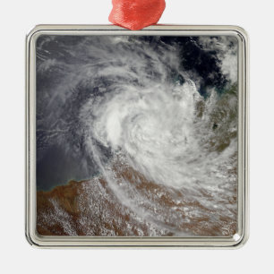 Tropisk Cyclone Billy över Australien Julgransprydnad Metall