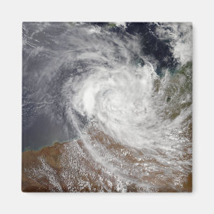 Tropisk Cyclone Billy över Australien Magnet