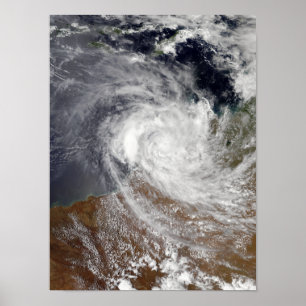 Tropisk Cyclone Billy över Australien Poster