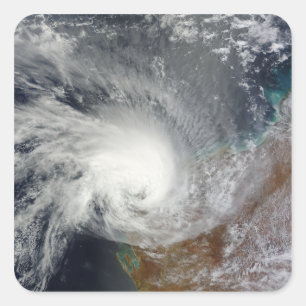 Tropisk Cyclone Carlos Fyrkantigt Klistermärke
