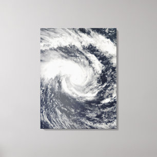 Tropisk Cyclone Edzani i den södra indiska Ocen Canvastryck