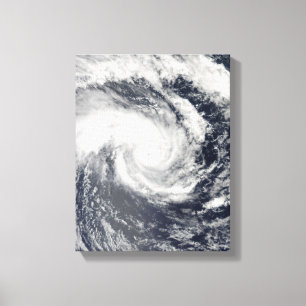 Tropisk Cyclone Edzani i den södra indiska Ocen Canvastryck