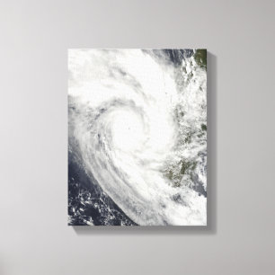 Tropisk Cyclone Fanele över Madagascar Canvastryck