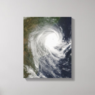 Tropisk Cyclone Favio över Mocambique Canvastryck