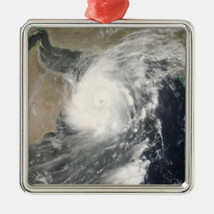 Tropisk Cyclone Gonu i Arabianet Sea Julgransprydnad Metall