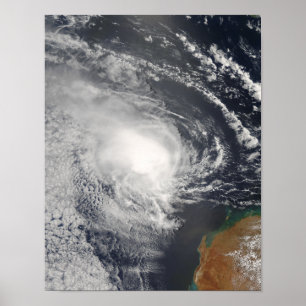 Tropisk Cyclone Jacob som att närma sig Australie Poster