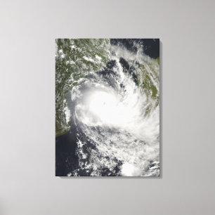 Tropisk Cyclone Jokwe i Mocambique Channe Canvastryck